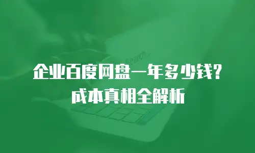 企业百度网盘一年多少钱？成本真相全解析