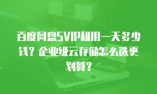 百度网盘SVIP租用一天多少钱？企业级云存储怎么选更划算？