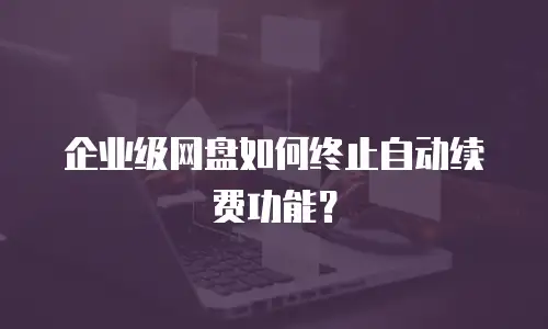 企业级网盘如何终止自动续费功能？