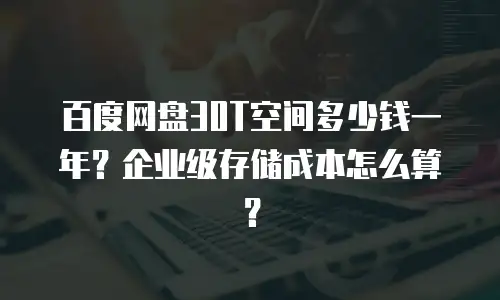 百度网盘30T空间多少钱一年？企业级存储成本怎么算？
