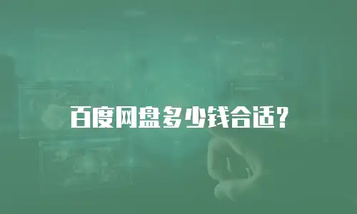百度网盘多少钱合适？