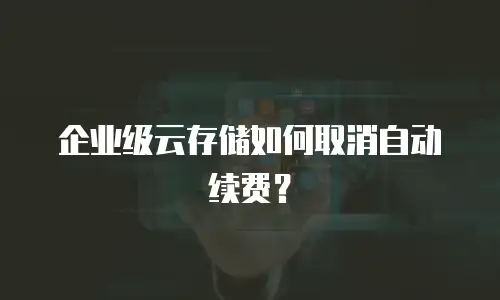 企业级云存储如何取消自动续费？