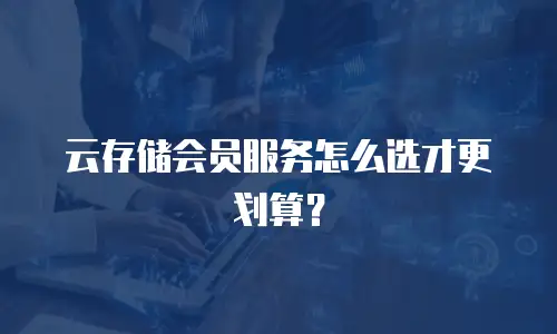云存储会员服务怎么选才更划算？