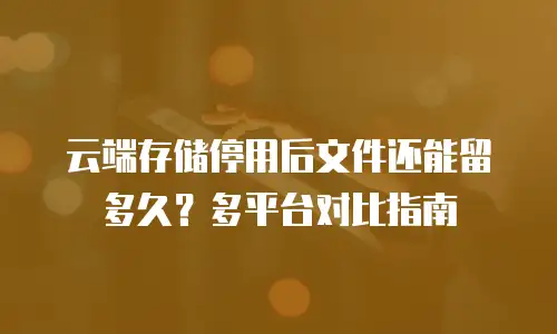 云端存储停用后文件还能留多久？多平台对比指南