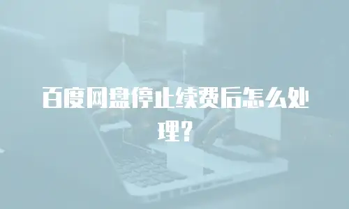 百度网盘停止续费后怎么处理？