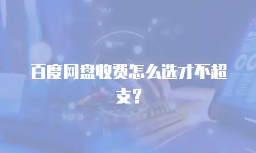 百度网盘收费怎么选才不超支？
