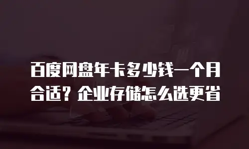 百度网盘年卡多少钱一个月合适？企业存储怎么选更省