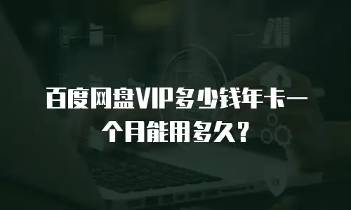 百度网盘VIP多少钱年卡一个月能用多久？