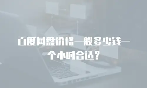 百度网盘价格一般多少钱一个小时合适？