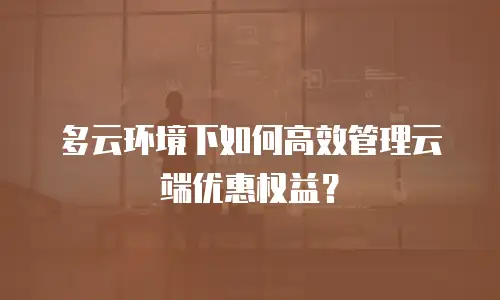 多云环境下如何高效管理云端优惠权益？