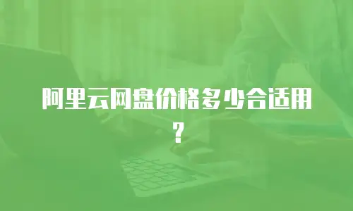 阿里云网盘价格多少合适用？