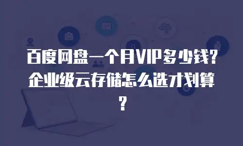 百度网盘一个月VIP多少钱？企业级云存储怎么选才划算？
