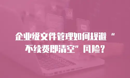 企业级文件管理如何规避&ldquo;不续费即清空&rdquo;风险？