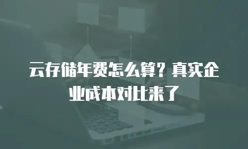 云存储年费怎么算？真实企业成本对比来了