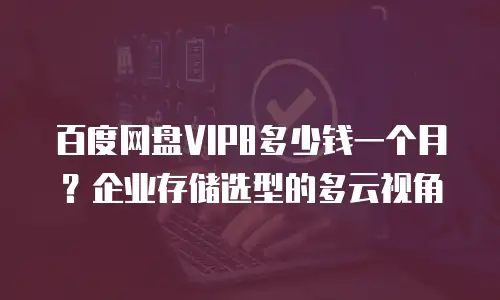 百度网盘VIP8多少钱一个月？企业存储选型的多云视角