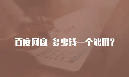 百度网盘 多少钱一个够用？