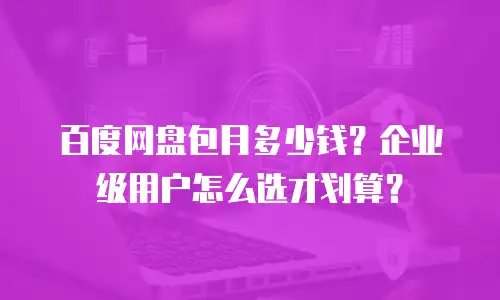 百度网盘包月多少钱？企业级用户怎么选才划算？