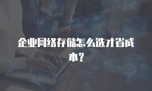 企业网络存储怎么选才省成本？