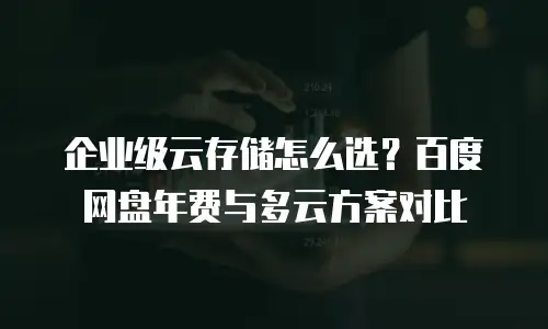 企业级云存储怎么选？百度网盘年费与多云方案对比
