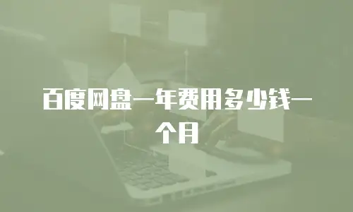 百度网盘一年费用多少钱一个月