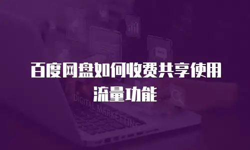 百度网盘如何收费共享使用流量功能