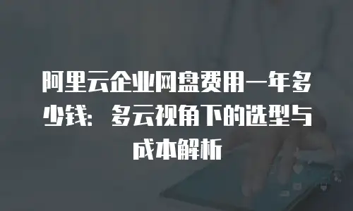 阿里云企业网盘费用一年多少钱：多云视角下的选型与成本解析