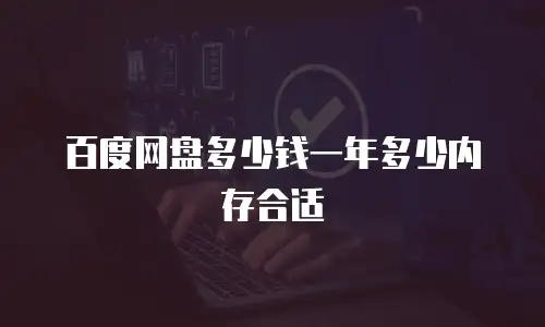 百度网盘多少钱一年多少内存合适