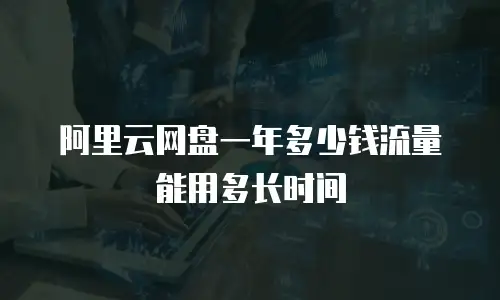 阿里云网盘一年多少钱流量能用多长时间
