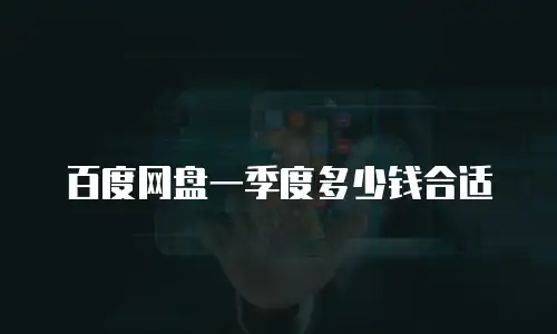 百度网盘一季度多少钱合适