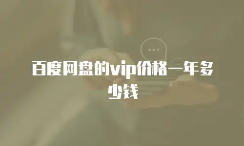 百度网盘的vip价格一年多少钱