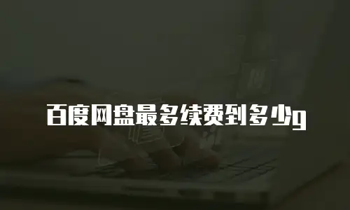 百度网盘最多续费到多少g