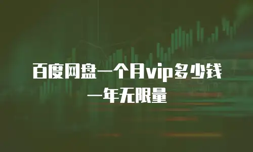 百度网盘一个月vip多少钱一年无限量