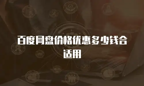 百度网盘价格优惠多少钱合适用