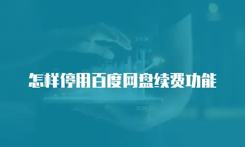 怎样停用百度网盘续费功能