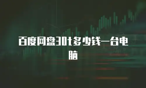 百度网盘30t多少钱一台电脑