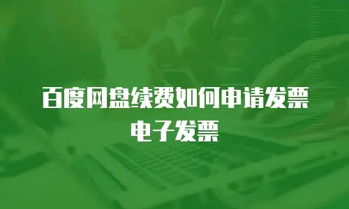 百度网盘续费如何申请发票电子发票