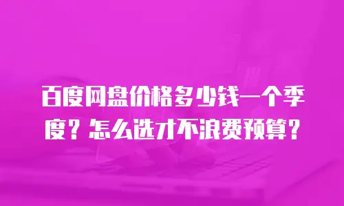 百度网盘价格多少钱一个季度？怎么选才不浪费预算？