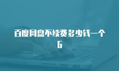 百度网盘不续费多少钱一个G
