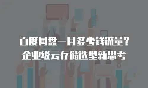 百度网盘一月多少钱流量？企业级云存储选型新思考