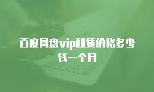 百度网盘vip租赁价格多少钱一个月