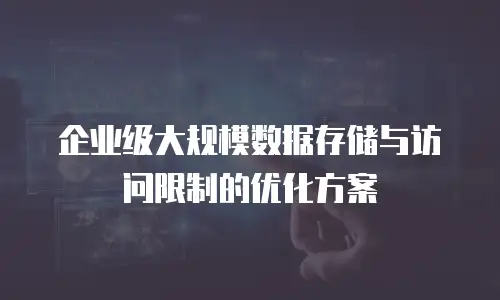 企业级大规模数据存储与访问限制的优化方案