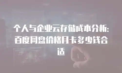 个人与企业云存储成本分析：百度网盘价格月卡多少钱合适