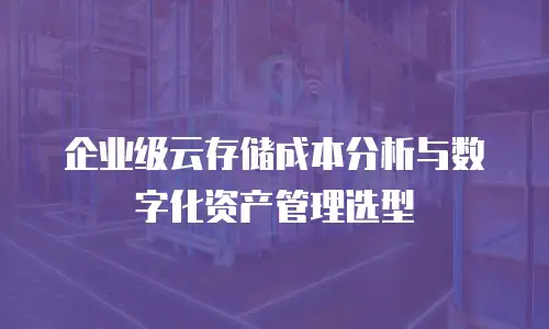 企业级云存储成本分析与数字化资产管理选型
