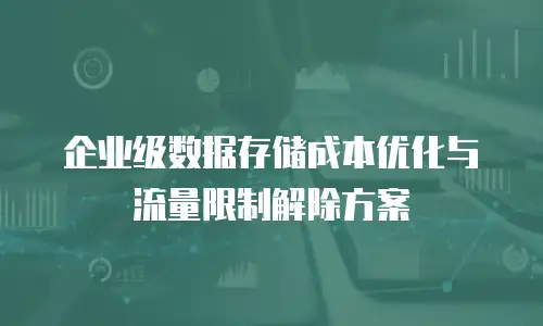 企业级数据存储成本优化与流量限制解除方案