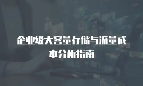 企业级大容量存储与流量成本分析指南