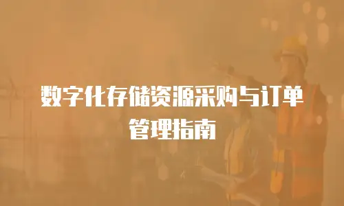 数字化存储资源采购与订单管理指南