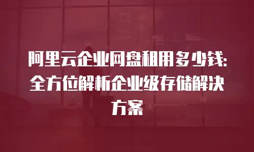 阿里云企业网盘租用多少钱：全方位解析企业级存储解决方案