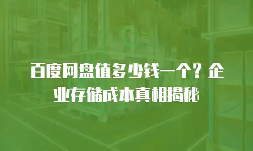 百度网盘值多少钱一个？企业存储成本真相揭秘