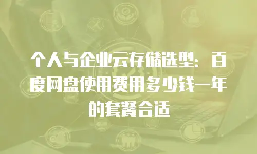 个人与企业云存储选型：百度网盘使用费用多少钱一年的套餐合适