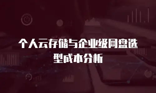 个人云存储与企业级网盘选型成本分析